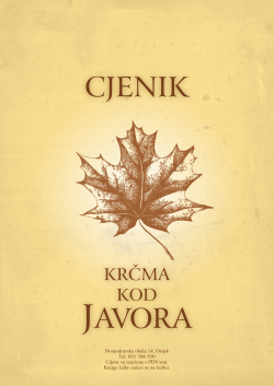 CJENIK JAVORA