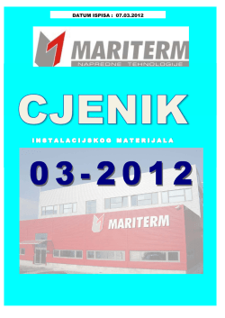 Cjenik MARITERM OŽUJAK 2012 MISTRAL