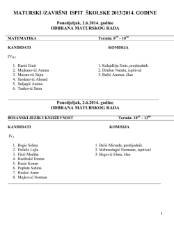 maturski ispiti 2013
