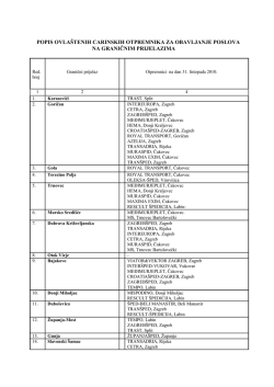 Ministarstvo financija Republike Hrvatske, Carinska uprava