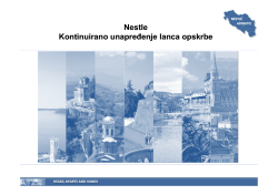 Nestle Kontinuirano unapređenje lanca opskrbe Nestle