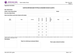 Karton deponovanih potpisa za dinarski racun