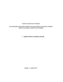 POZIV NA DOSTAVU PONUDA ZA PROVEDBU POSTUPKA