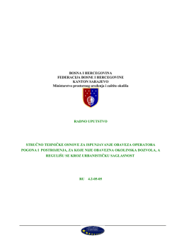 uputstvo za izradu - Ministarstvo prostornog uređenja i zaštite okoliša