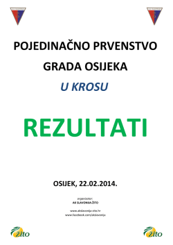 POJEDINAČNO PRVENSTVO GRADA OSIJEKA U KROSU