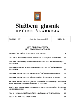 Službeni glasnik - Općina &Scaron;kabrnja