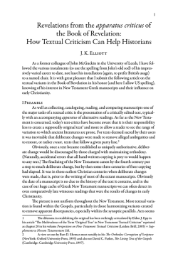 How Textual Criticism Can Help Historians