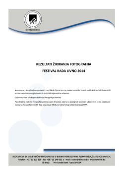 rezultati žiriranja fotografija festival rada livno 2014