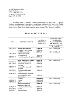Plan javne nabave - klasicnagimnazija.org