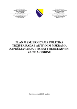 Smjernice politika zapošljavanja i aktivnih mjera zapošljavanja u
