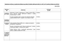 Zaduženja utvrđena na sjednicama Nadzornog odbora