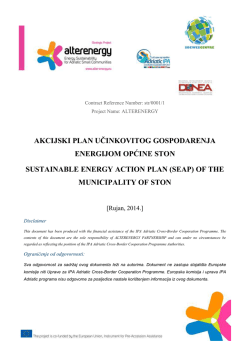 akcijski plan učinkovitog gospodarenja energijom općine ston