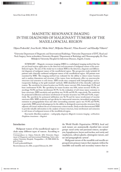 magnetic resonance imaging in the diagnosis of malignant tumors of