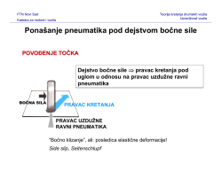 Pona&scaron;anje pneumatika pod dejstvom bočne sile