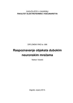 Raspoznavanje objekata dubokim neuronskim