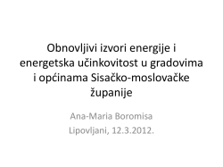 Obnovljivi izvori energije i energetska učinkovitost u gradovima i