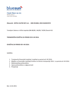 HOTELI ZLATNI RAT dd - Bluesun Hotels and Resorts