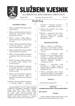 Službeni vjesnik - Grad Virovitica