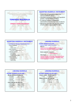 TERENSKA MJERENJA