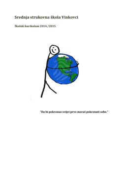 Kurikulum - Srednja strukovna &scaron;kola Vinkovci