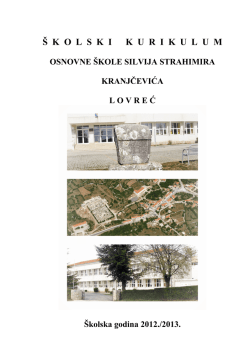 Školski kurikulum 2012. / 2013. - PDF