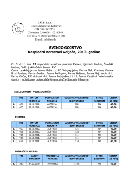 Rasplodni nerastovi veljača 2013.