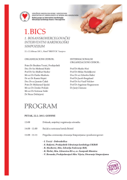 1. BICS - Udruženje Kardiologa u Bosni i Hercegovini