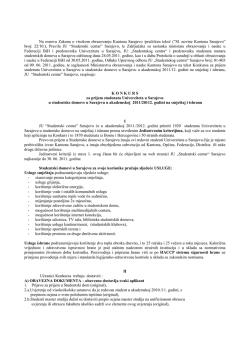 Na osnovu Zakona o visokom obrazovanju Kantona Sarajevo
