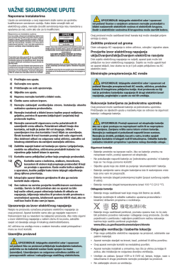 Cisco PDS3121 Set-Top Safety Sheet (Croatian)