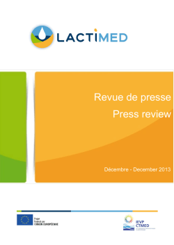 Revue de presse Press review