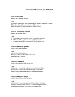 Teme diplomskih radova ak