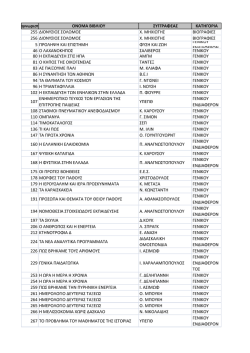 Αναγνωριστικό ΟΝΟΜΑ ΒΙΒΛΙΟΥ ΣΥΓΓΡΑΦΕΑΣ ΚΑΤΗΓΟΡΙΑ 255