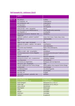 DaF kompakt A1 - Lektionen 1 bis 8