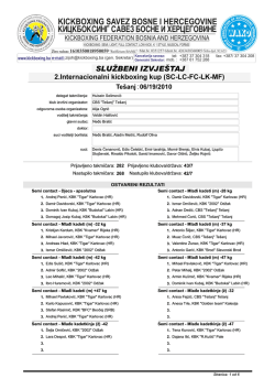 SLUŽBENI IZVJE&Scaron;TAJ