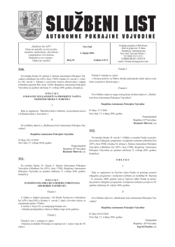 Službeni list APV - Novi Sad