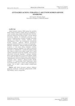 antiagregaciona terapija u akutnom koronarnom sindromu