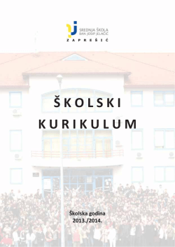&Scaron;KOLSKI KURIKULUM - Srednja &scaron;kola Ban Josip Jelačić