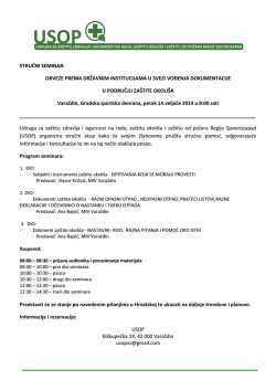 STRUČNI SEMINAR: OBVEZE PREMA DRŽAVNIM INSTITUCIJAMA