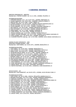 detaljni pregled izbornih lista nositelja i izborne jedinice