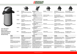 User instructions Mode d`emploi