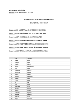 ZDRAVSTVENA PSIHOLOGIJA - Zdravstveno veleučili&scaron;te Zagreb