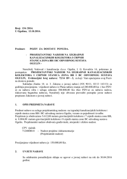 poziv za dostavu ponuda