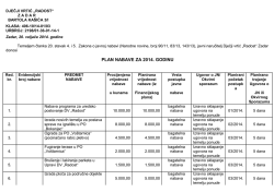PLAN NABAVE ZA 2014. GODINU - Dječji Vrtić Radost