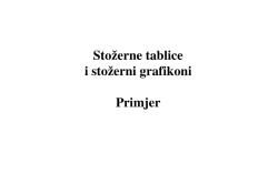 Stožerne tablice i stožerni grafikoni Primjer