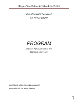 program 2. regate "kup dalmacije" za 2011. &scaron;ibenik