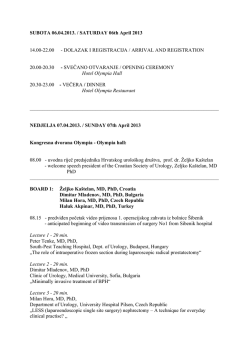 ČETVRTAK - Endourology Today