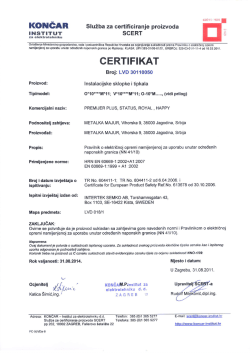 CERTIFIKAT - Metalka Majur
