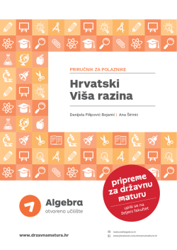 Demo poglavlje - Pripreme za državnu maturu | Algebra