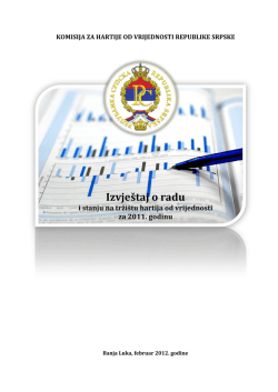 Izvje&scaron;taj o radu - Komisija za hartije od vrijednosti Republike Srpske