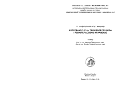 autotransfuzija, tromboprofilaska i perioperacijsko krvarnje